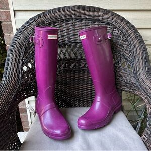 Magenta 💜 Original Tall Hunter Boots 11